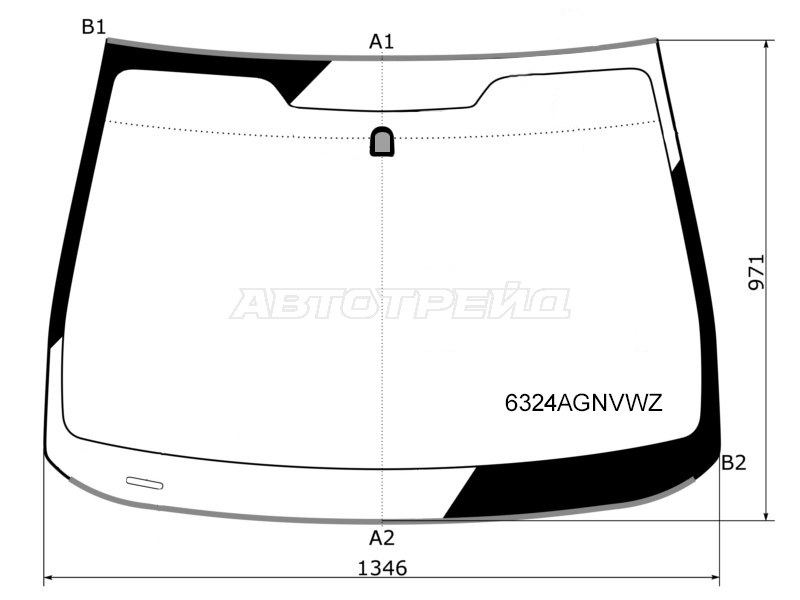 Стекло лобовое (Молдинг) Opel Astra 09-15
