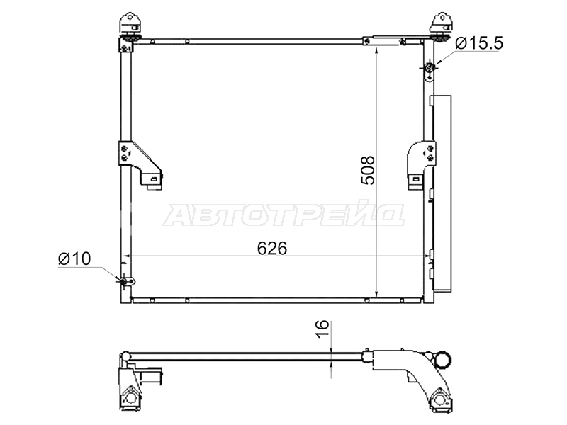 Радиатор кондиционера Toyota Land Cruiser Prado (J150) 09-20 / 4Runner 09-13