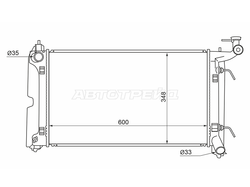 Радиатор Toyota Avensis (T250) 03-08 / Corolla 00-07