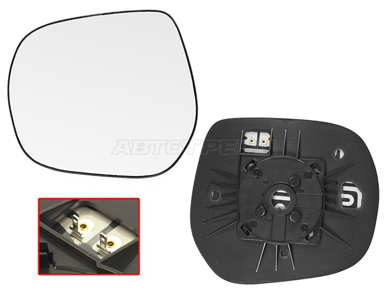 Полотно зеркала Toyota Land Cruiser (J200) 07-21 / Land Cruiser Prado (J150) 09-20 (Слева / Обогрев)
