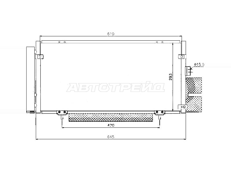 Радиатор кондиционера Subaru Legacy 03-09 / Outback 03-09