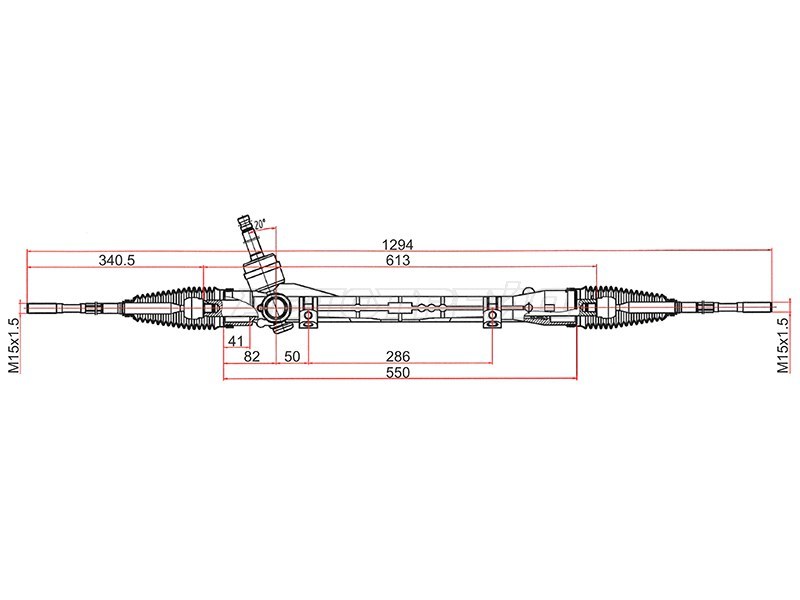 Рейка рулевая Mitsubishi ASX 10-20 / Outlander 05-22 (Левый руль)