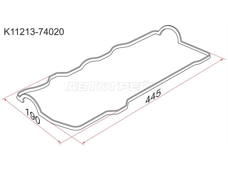 Прокладка клапанной крышки Toyota Avensis (T220) 97-03 / Caldina 92-02 3SFE;4SFE;5SFE