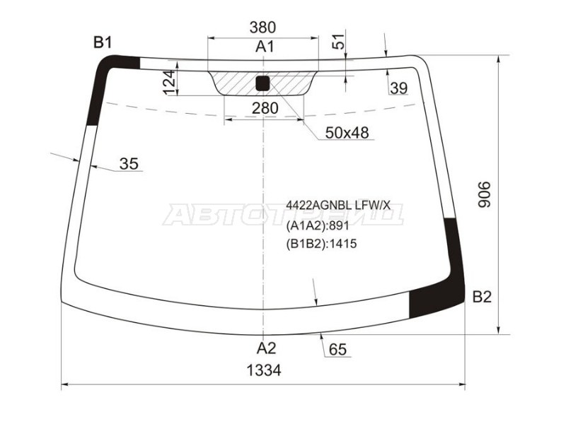 Стекло лобовое Kia Morning 08-09 / Picanto 03-11