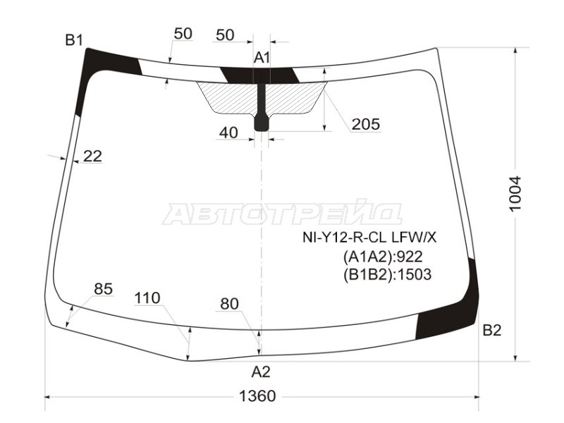 Стекло лобовое Nissan AD 06-16 / Wingroad 05-18