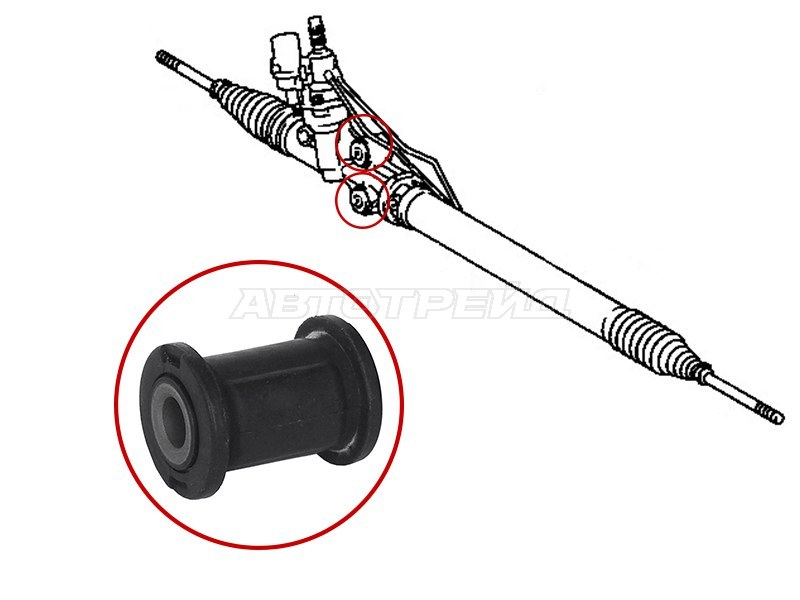 Сайлентблок рулевой рейки Toyota Mark II (X90) 92-96 / Chaser 92-96