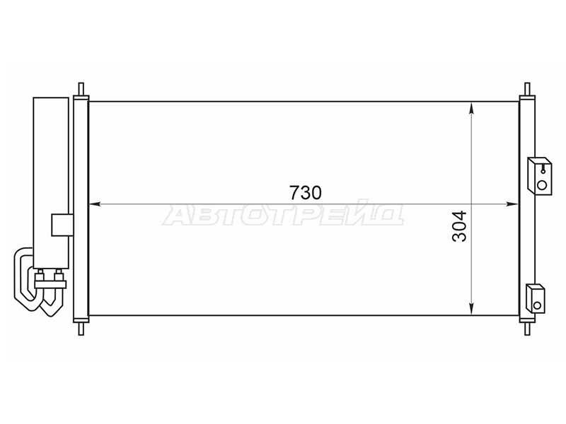 Радиатор кондиционера Nissan Almera 00-06 / Primera 01-08