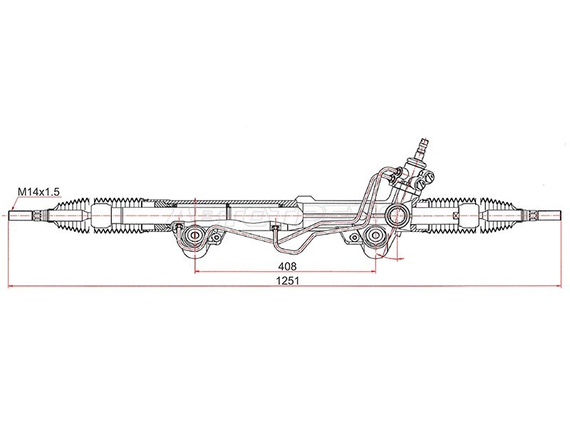 Рейка рулевая Toyota Tundra 06-22