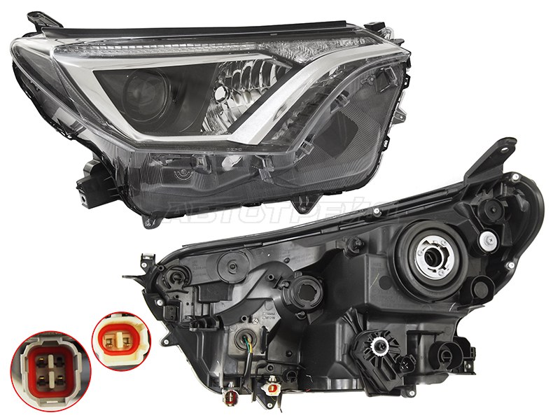 Фара Toyota RAV4 (XA40) 15-19 (Справа / Галоген / С электрокорректором)