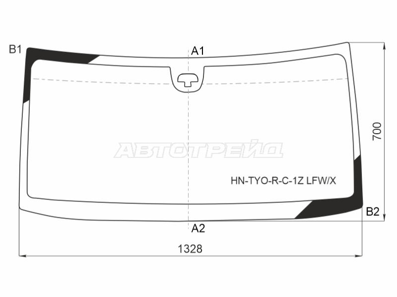 Стекло лобовое (Камера) Honda N-BOX 11-15