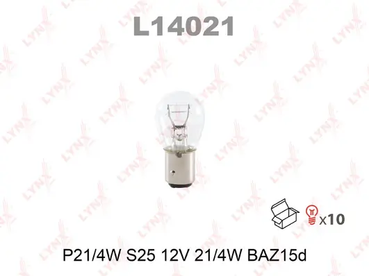 Лампа P21/4W 12V BAZ15D