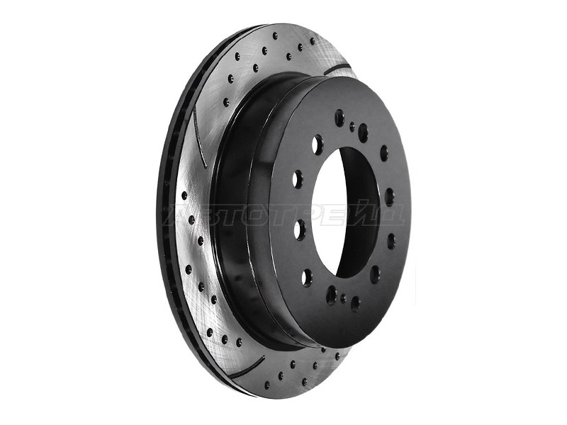 Диски тормозные комплект Toyota Land Cruiser Prado (J90,J120) 96-09 / Lexus GX 02-09 (Сзади / Перфорированный)