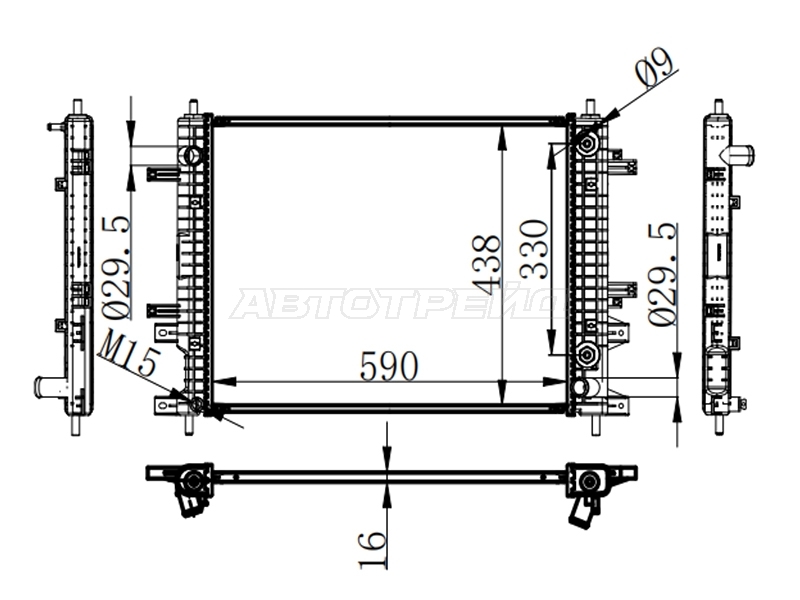Радиатор Chery Tiggo 4 17-23 / Tiggo 4 Pro 20-