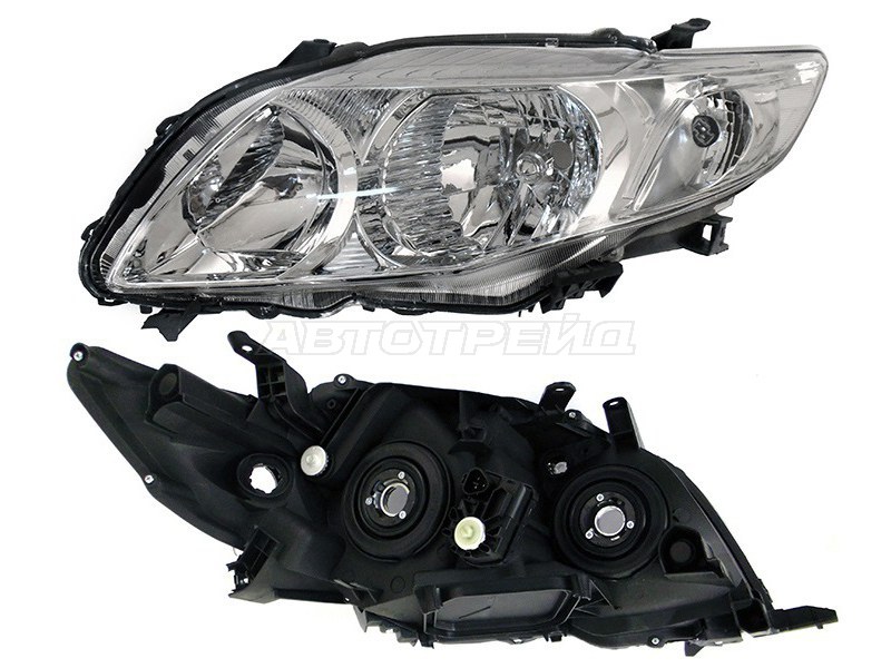 Фара Toyota Corolla (E150) 06-10 (Слева / Галоген / С электрокорректором)