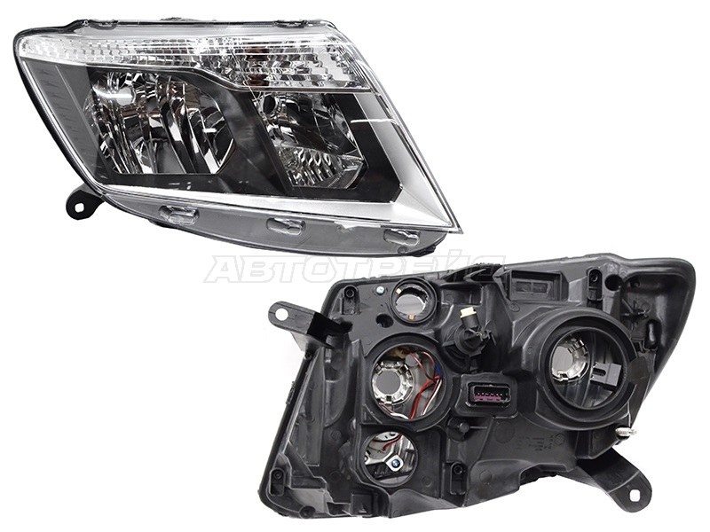 Фара Nissan Terrano 17-22 (Справа / Галоген / Ручная регулировка)