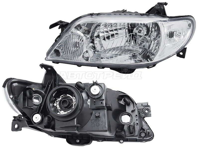 Фара Mazda 323 00-03 / Familia 00-03 (Слева / Галоген / Ручная регулировка)