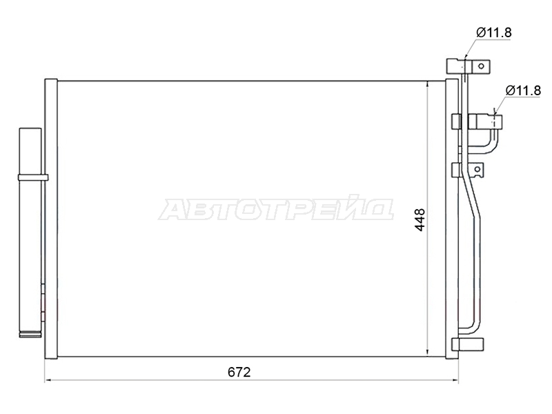 Радиатор кондиционера Chevrolet Captiva 06-15 / Opel Antara 06-15