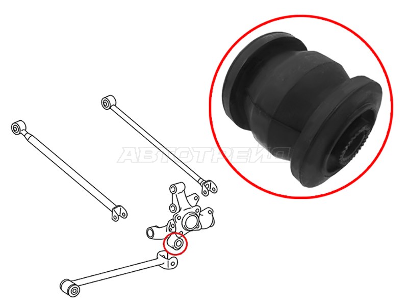 Сайлентблок цапфы Lexus RX 03-09 / Toyota Avensis 97-08