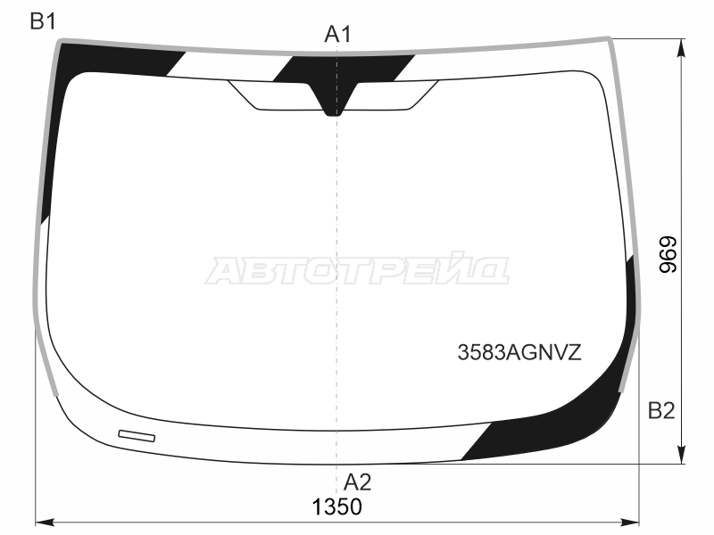 Стекло лобовое (Молдинг) Ford EcoSport 14-23