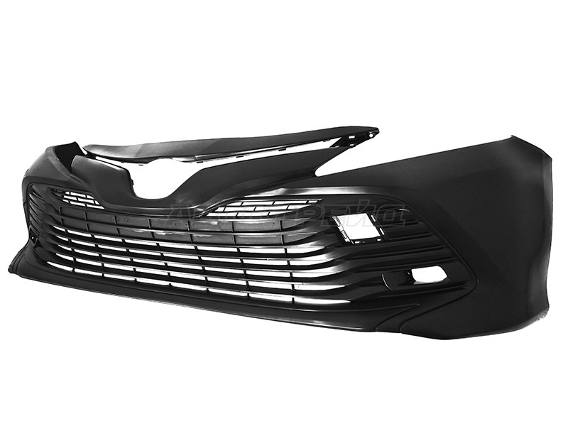 Бампер передний Toyota Camry (XV70) 17-21 / Camry USA 17-20 (Под ПТФ / С отверстием под крюк)