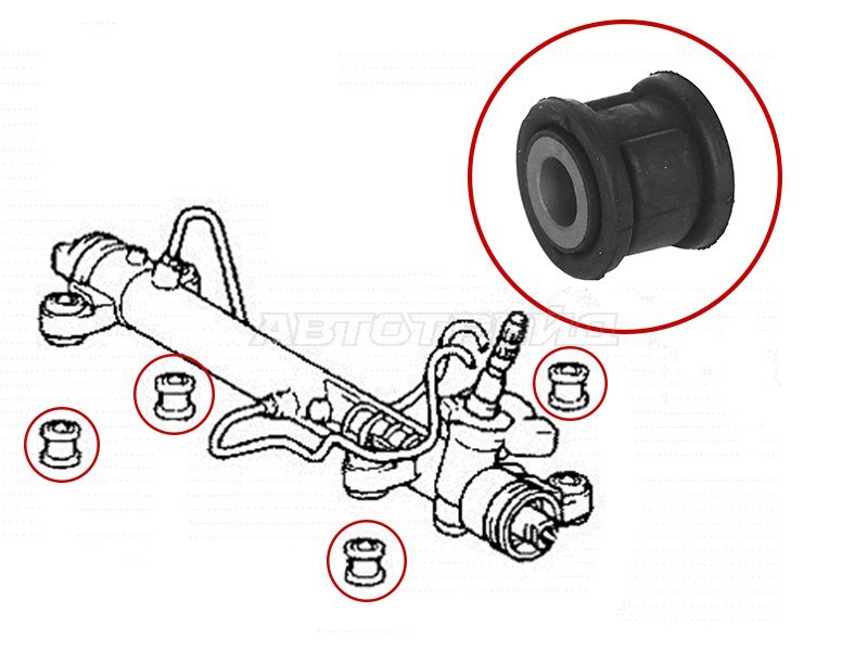 Сайлентблок рулевой рейки Toyota Avensis (T250) 03-08 / Noah 07-13