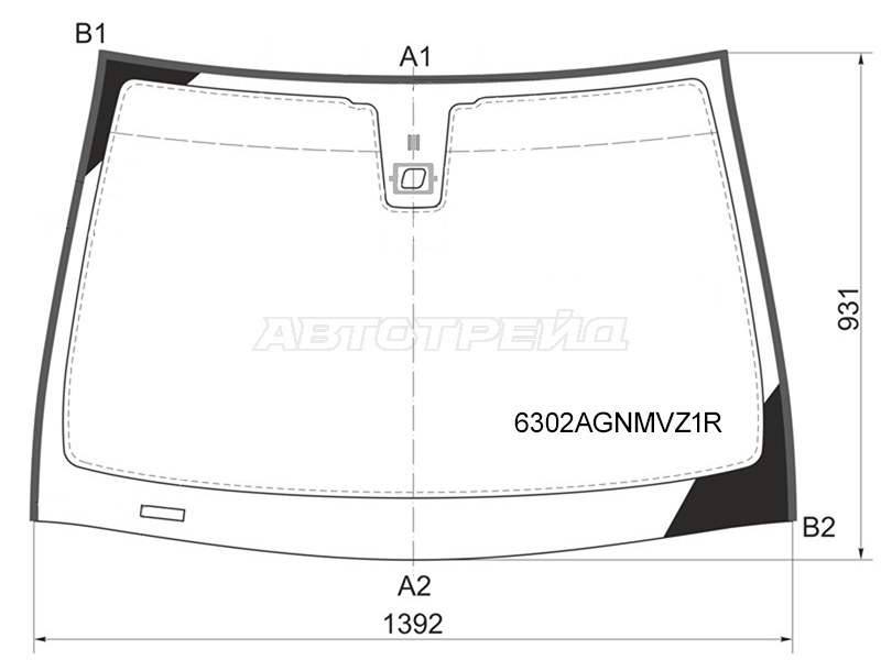 Стекло лобовое (Датчик дождя / Молдинг) Opel Astra 04-13 / Astra Family 11-14