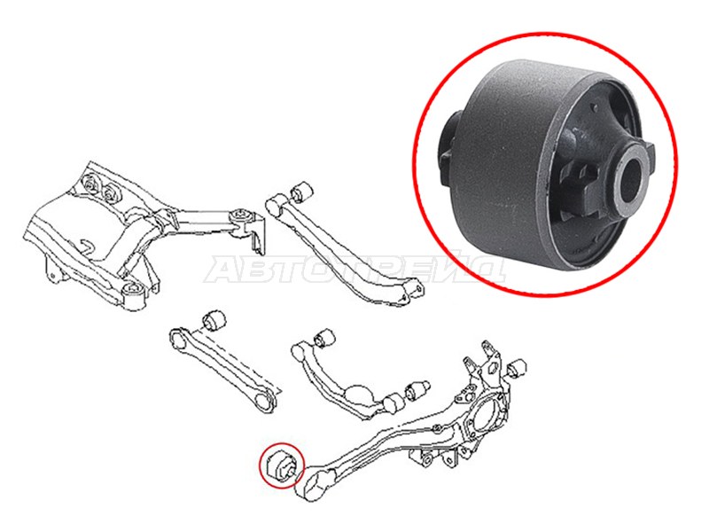 Сайлентблок цапфы Subaru Legacy 98-09 / Outback 98-09
