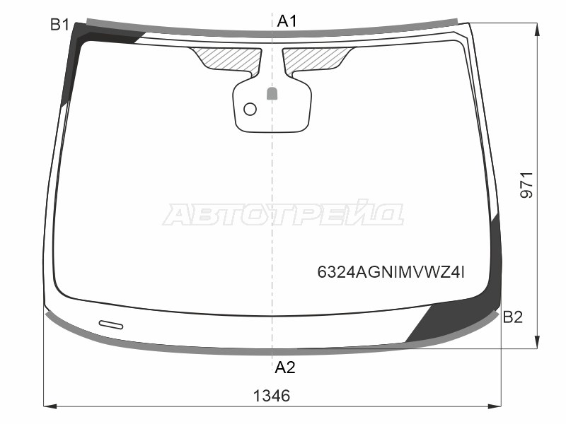 Стекло лобовое (Датчик дождя / Молдинг) Opel Astra 12-15