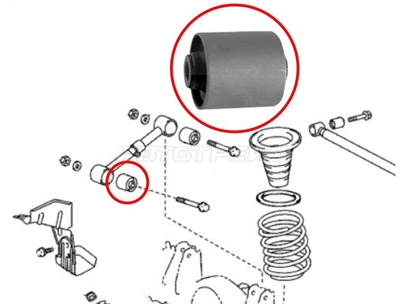 Сайлентблок рычага Toyota Land Cruiser (J200) 07-21 / Lexus LX 07-23