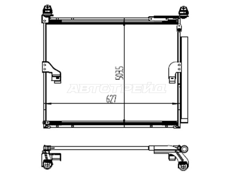 Радиатор кондиционера Toyota Land Cruiser Prado (J150) 09-20 / Lexus GX 09-23
