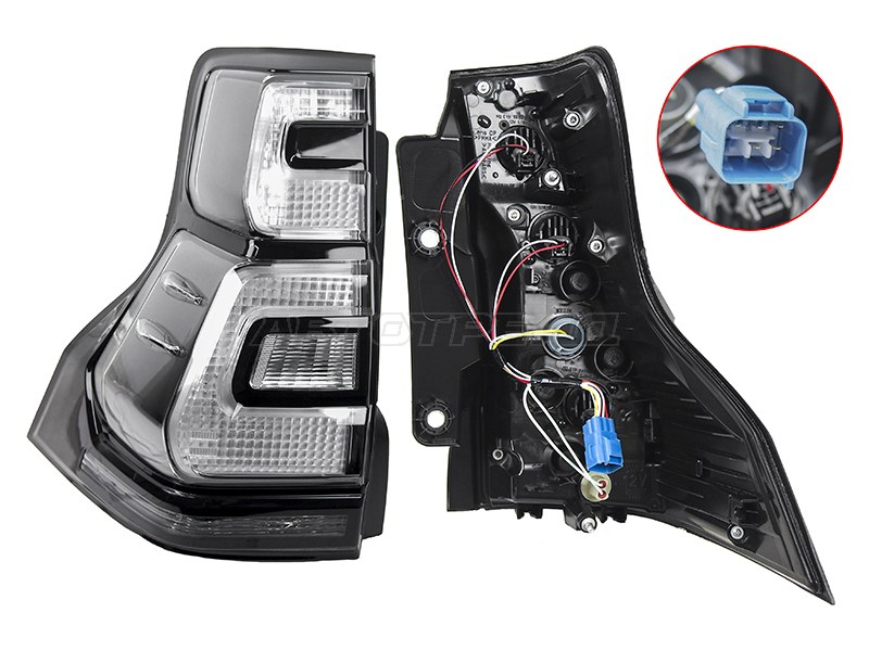 Фонарь задний Toyota Land Cruiser Prado (J150) 17-20 (Слева / Чёрный)