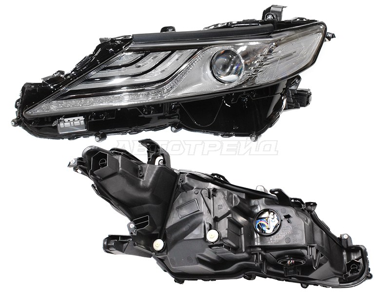 Фара Toyota Camry (XV70) 17-22 (Слева / LED / ДХО / С электрокорректором / 3 полосы)