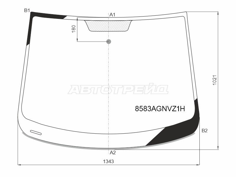 Стекло лобовое (Молдинг) Volkswagen Golf Plus 08-14