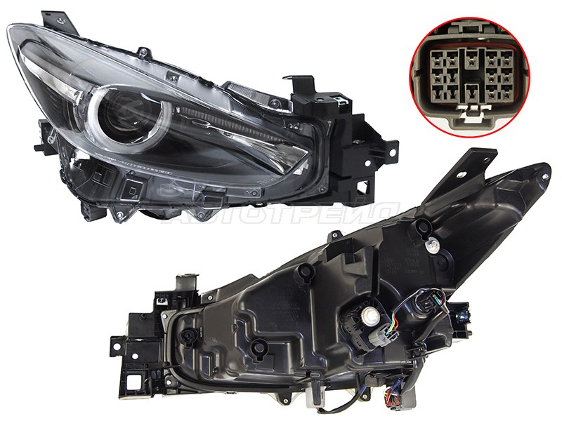 Фара Mazda 3 16-19 / Axela 16-19 (Справа / LED / С электрокорректором)