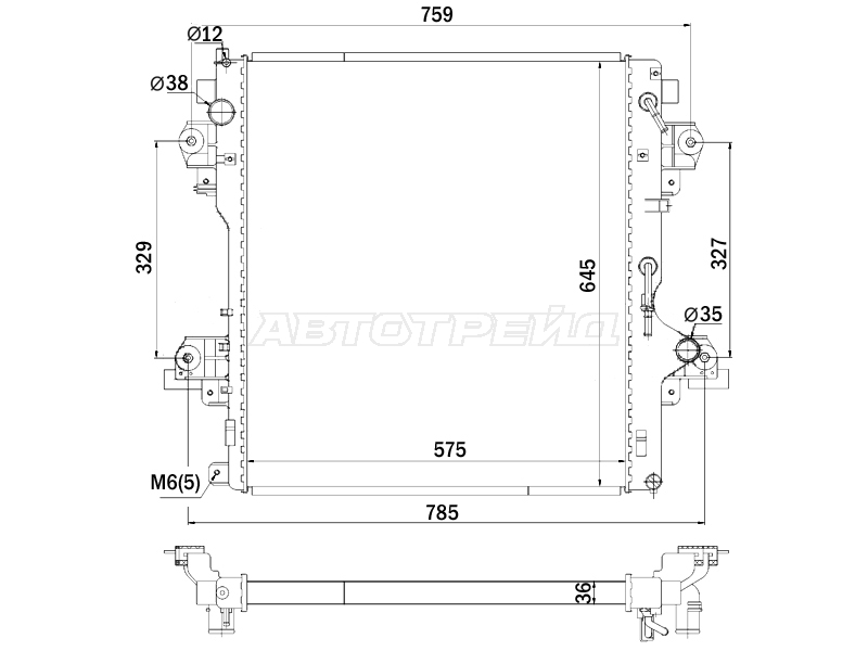 Радиатор Toyota Land Cruiser (J200) 15-21 / Land Cruiser Prado (J150) 13-20