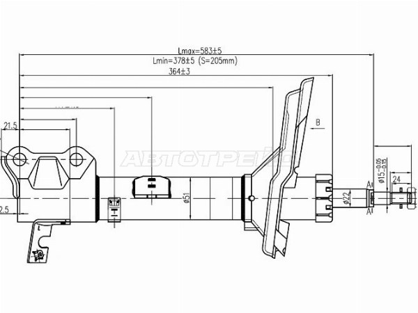 Стойка задняя Lexus RX 03-09 / Toyota Harrier 03-13 (Слева)