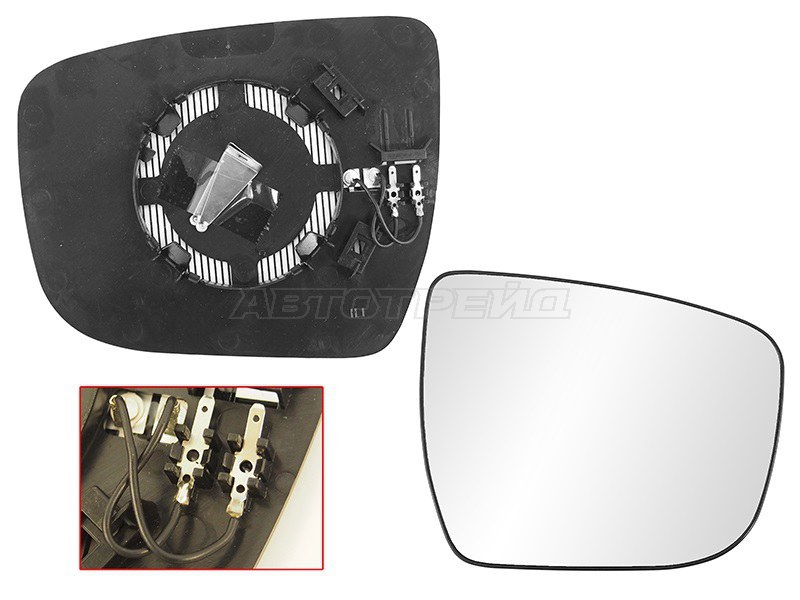Полотно зеркала Nissan Juke 14-20 / Qashqai 13-22 (Справа / Обогрев)