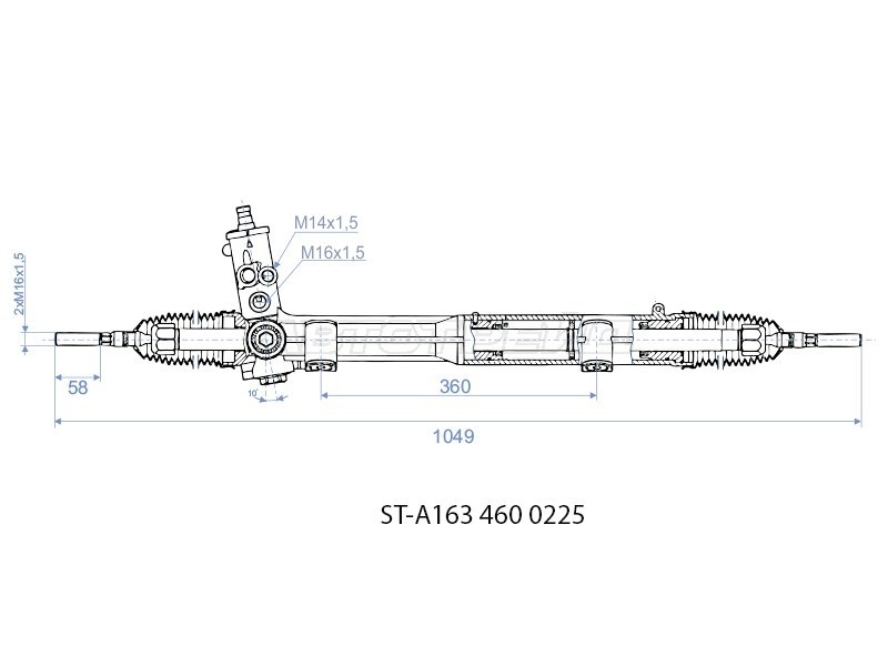 Рейка рулевая Mercedes-Benz M-Class 97-05
