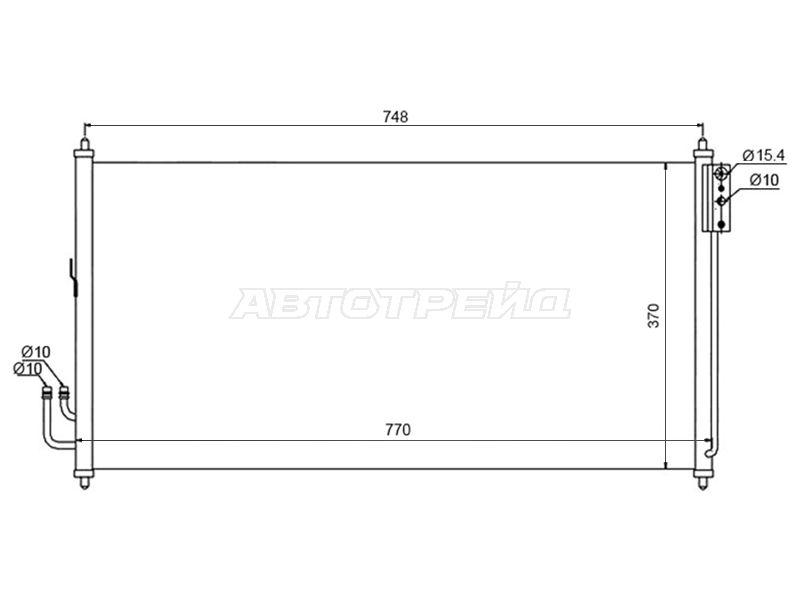 Радиатор кондиционера Nissan Murano 02-08 / Presage 03-09