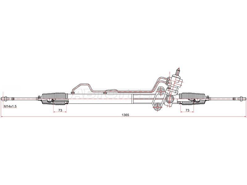 Рейка рулевая Hyundai H1 97-07 / Starex 97-07 (Левый руль)