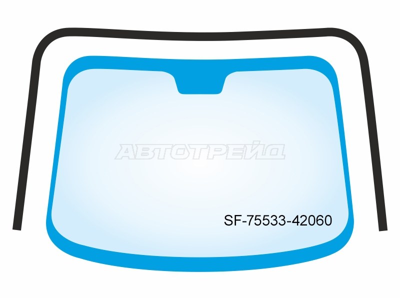 Молдинг лобового стекла (П-образный) Toyota RAV4 (XA40) 12-19