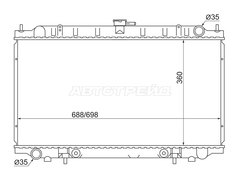 Радиатор Nissan AD 99-02 / Primera 95-02