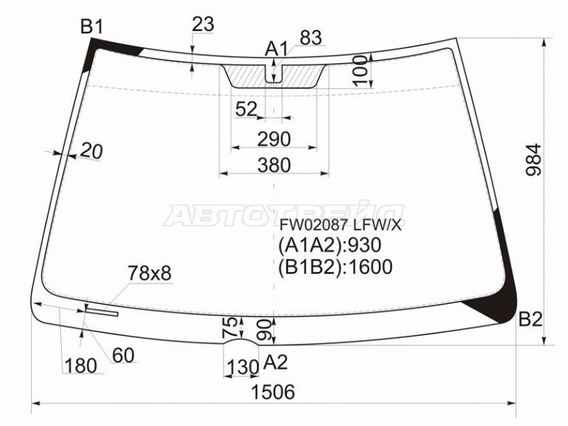 Стекло лобовое Lexus RX 97-03