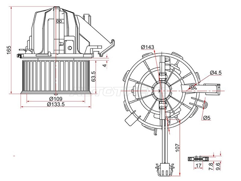 Мотор отопителя салона (Левый руль) Audi A4 08-15 / A5 07-16