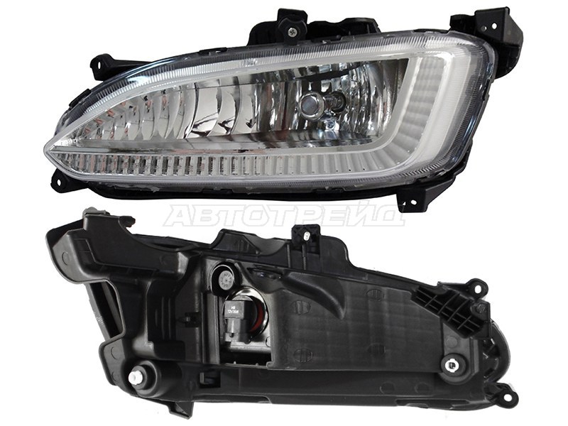 Фара противотуманная (Слева / Без ДХО) Hyundai Santa Fe 12-15 / Grand Santa Fe 13-16
