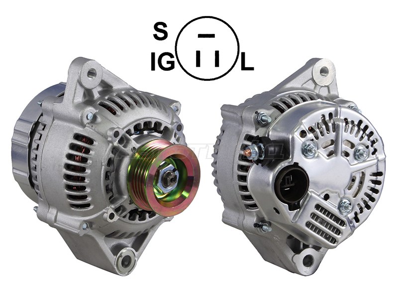 Генератор Toyota Corolla (E90,E100) 87-02 / Carina 88-92 (4 / 5AFE 12V 80A)