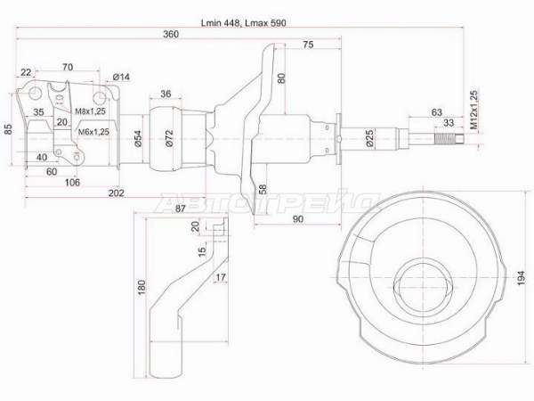 Стойка передняя Honda Stream 00-06 (Справа)