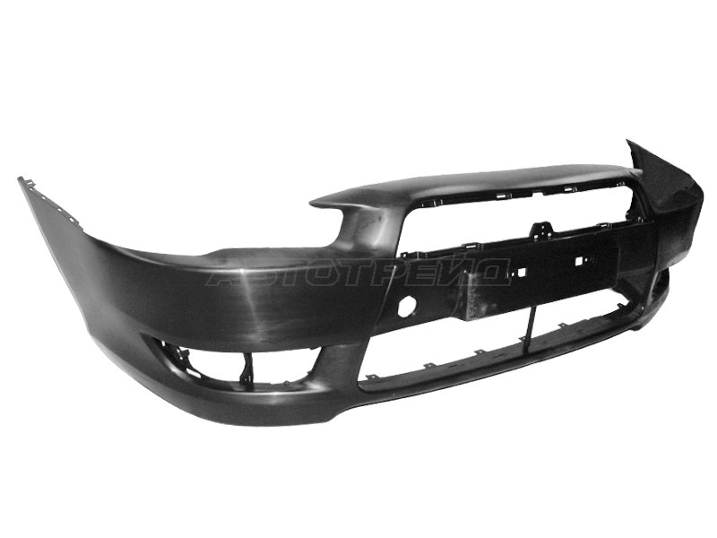 Бампер передний Mitsubishi Lancer 07-10 (Под ПТФ / С отверстием под крюк)