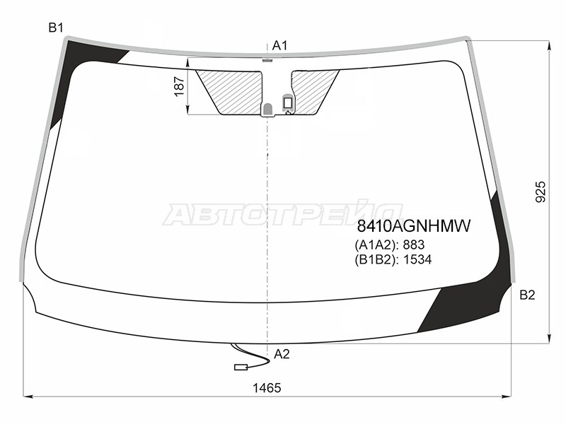 Стекло лобовое (Обогрев щеток / Датчик дождя / Молдинг) Toyota RAV4 (XA40) 12-19