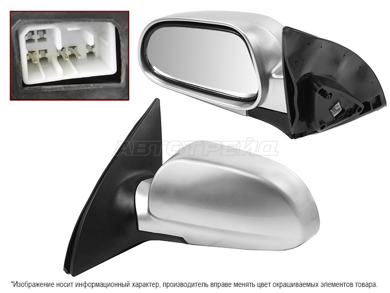 Зеркало Chevrolet Lacetti 04-13 / Daewoo Lacetti 04-09 (Слева / Регулировка / 3 контакта)